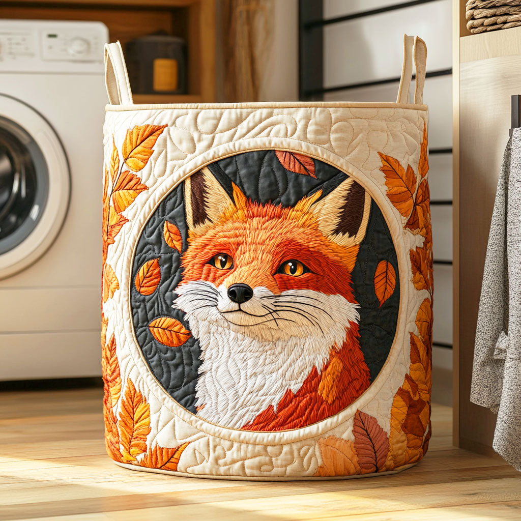 Golden Fox Path Quilted Laundry Basket NCU0NTD392