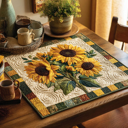 Golden Garden Quilted Table Topper NCU0NTV284