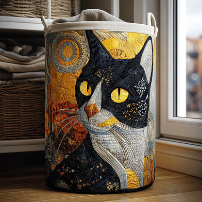 Golden Gaze Quilted Laundry Basket NCU0PVL566