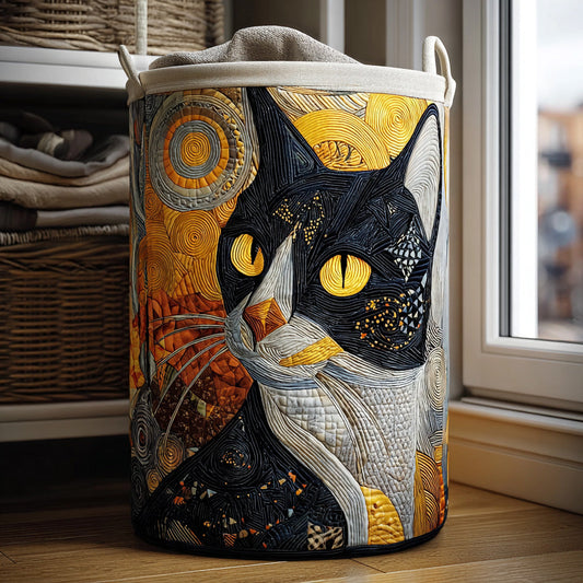 Golden Gaze Quilted Laundry Basket NCU0PVL566