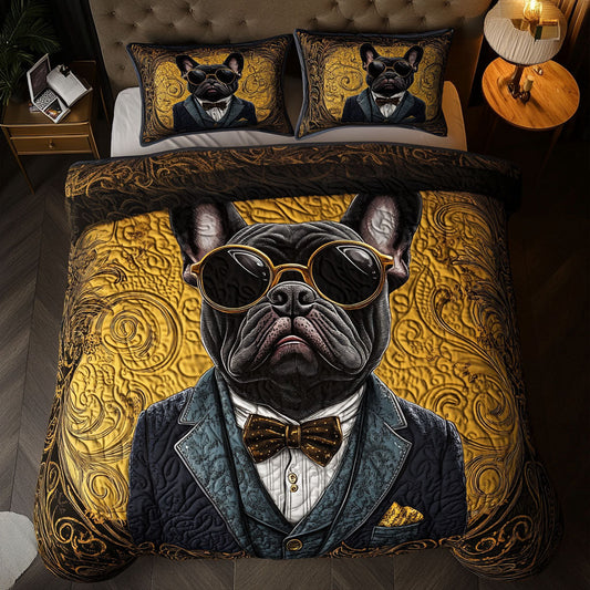 Golden Gentleman 3-Piece Quilted Bedding Set NCU0NNT624