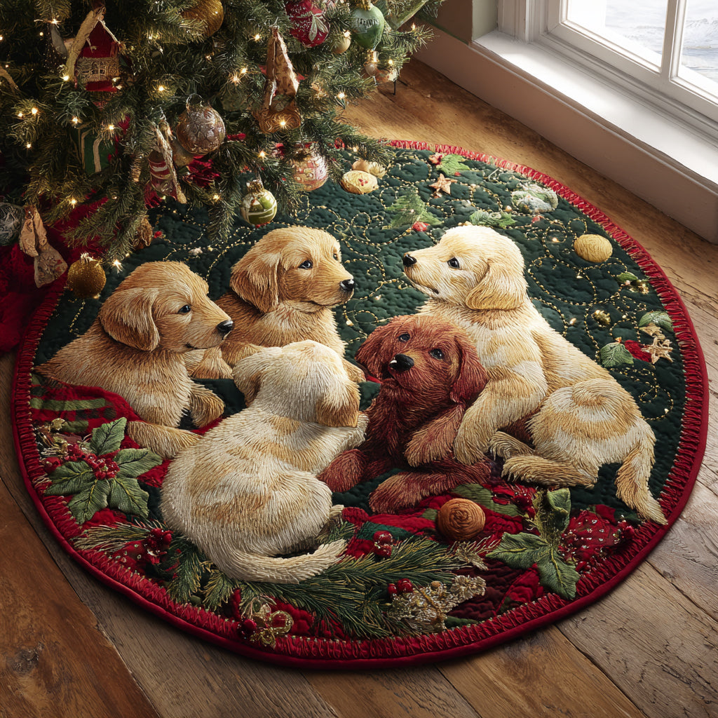 Golden Glow Quilted Round Mat NCU0DV1163