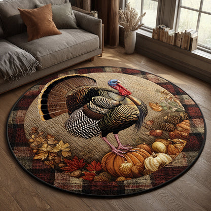 Golden Gobbler Quilted Round Mat NCU0DV1053