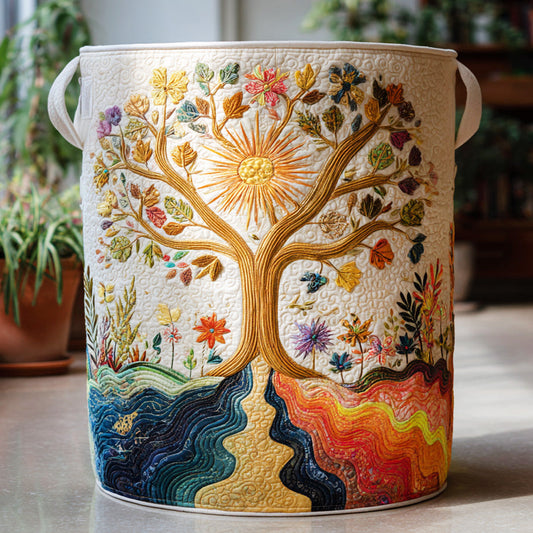 Golden Growth Quilted Laundry Basket NCU0DV839