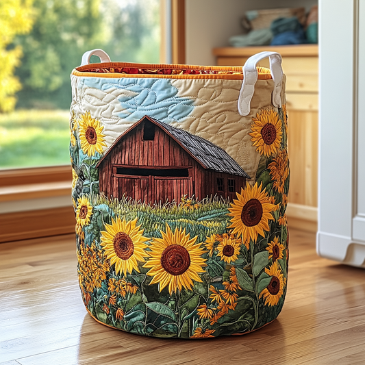 Golden Harvest Quilted Laundry Basket NCU0DDK794