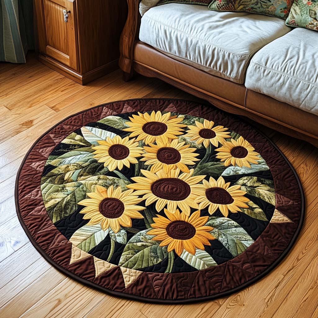 Golden Harvest Quilted Round Mat NCU0NT1282