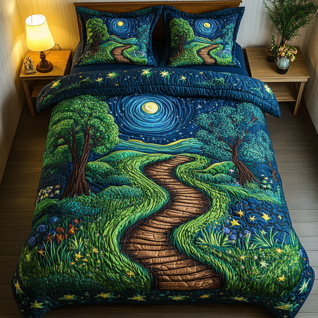 Golden Horizon 3-Piece Quilted Bedding Set NCU0DDK118