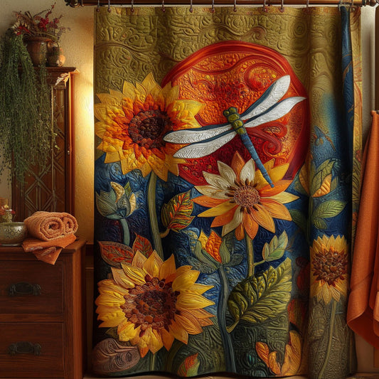 Golden Horizon Bloom Shower Curtain NCU0PTT3013