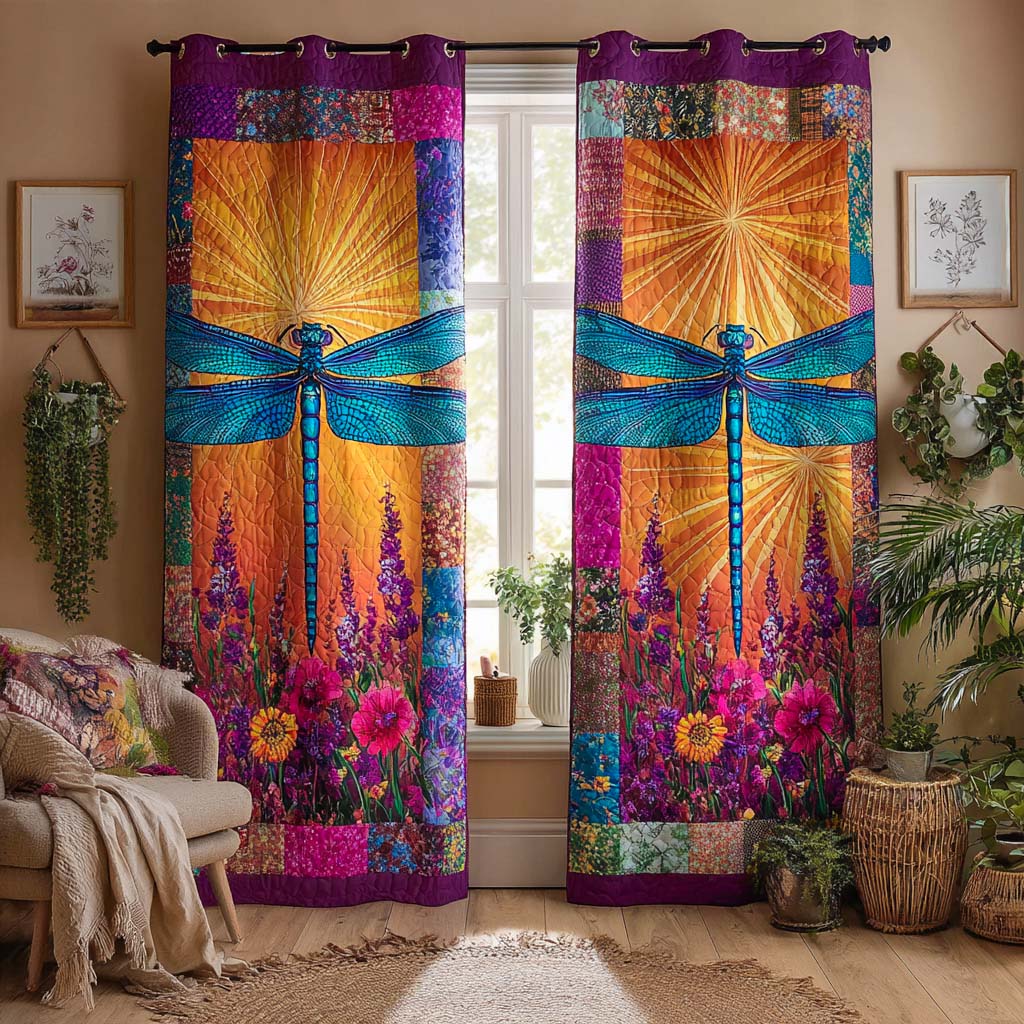 Golden Horizon Flight Quilted Curtains NCU0NXD858