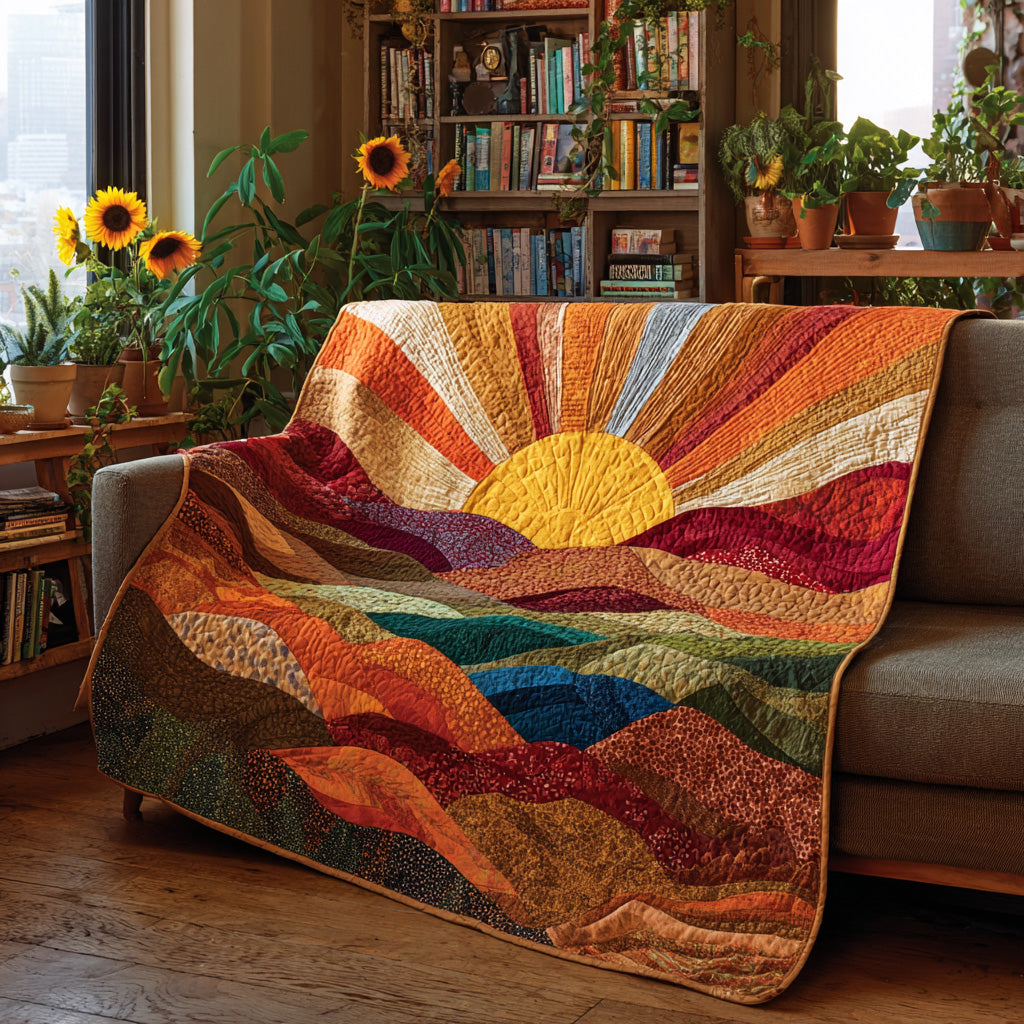 Golden Horizon Quilted Blanket NCU0PVL805
