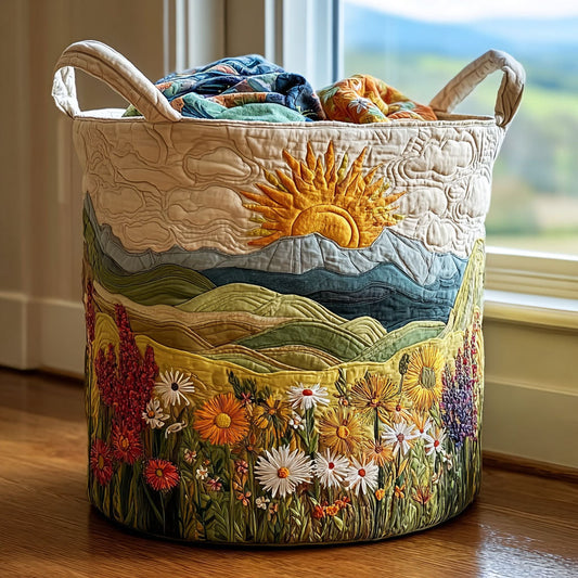Golden Horizon Quilted Laundry Basket NCU0DDK2018