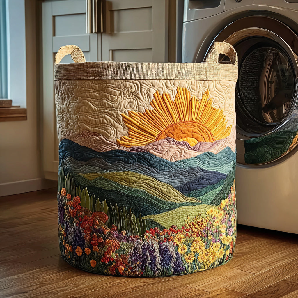 Golden Horizon Quilted Laundry Basket NCU0HNH783