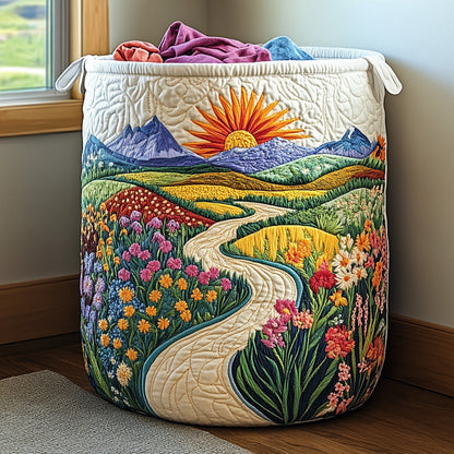 Bright Meadow Quilted Laundry Basket NCU0QN025