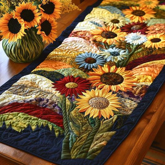 Golden Horizon Quilted Table Runner NCU0PTT234