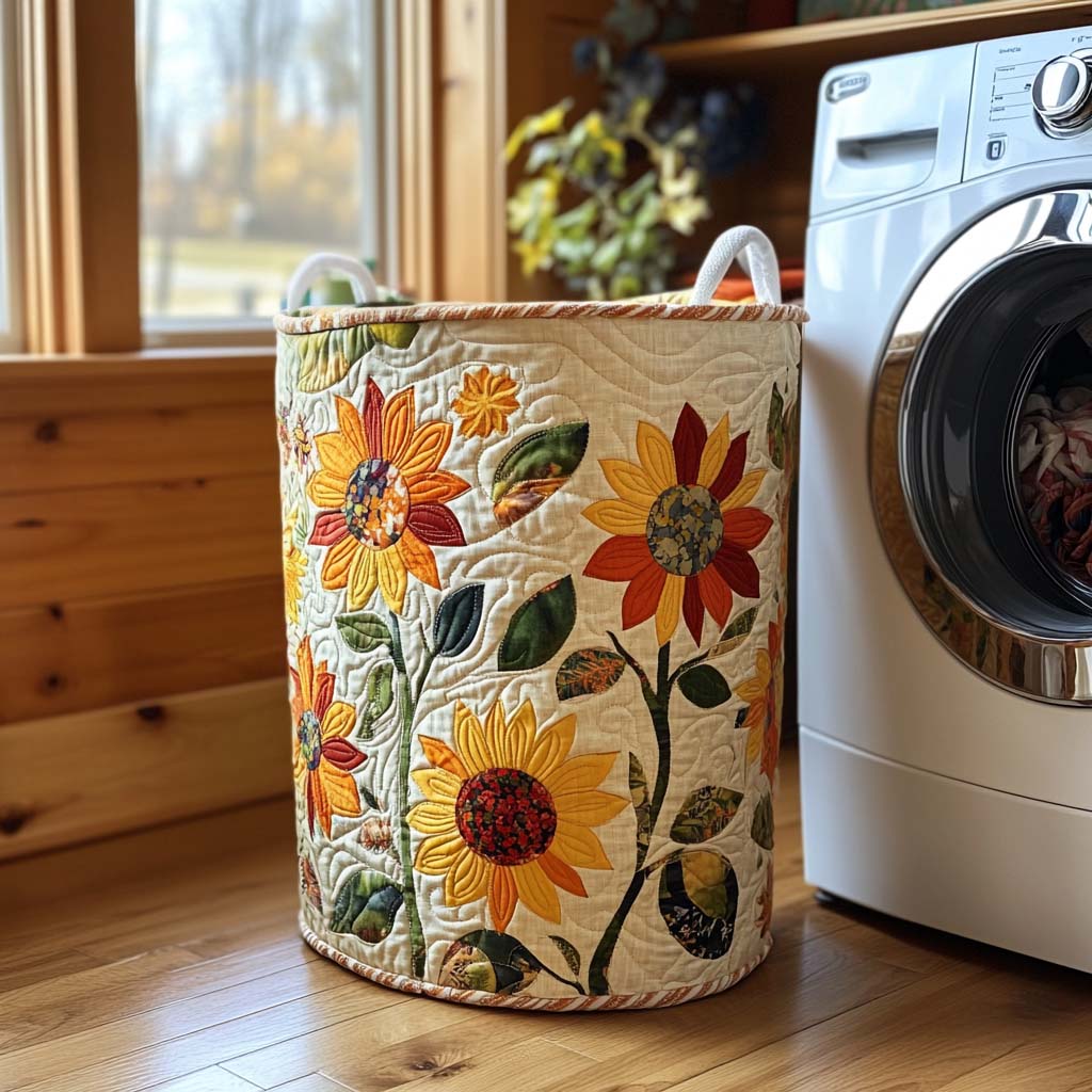 Golden Hour Quilted Laundry Basket NCU0DV714