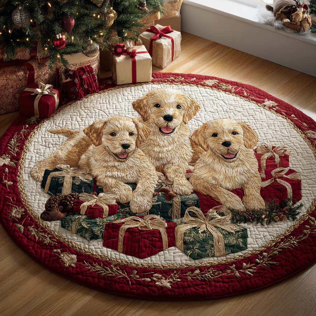 Golden Innocence Quilted Round Mat NCU0DQQ035