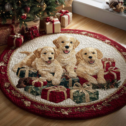 Golden Innocence Quilted Round Mat NCU0DQQ035