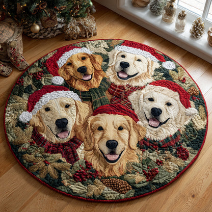 Golden Joy Quilted Round Mat NCU0DV1160
