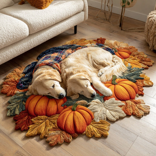 Golden Leaf Nest Custom Shape Area Rug NCU0PVL881