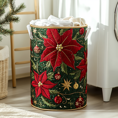 Golden Leaves Quilted Laundry Basket NCU0DDK1083