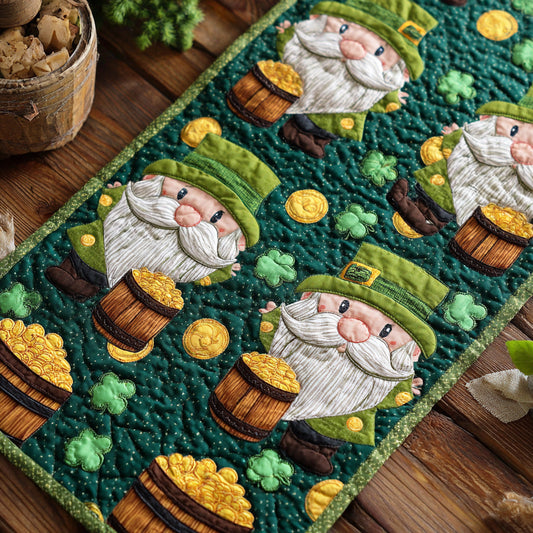 Golden Leprechaun Quilted Table Runner NCU0NTD1349