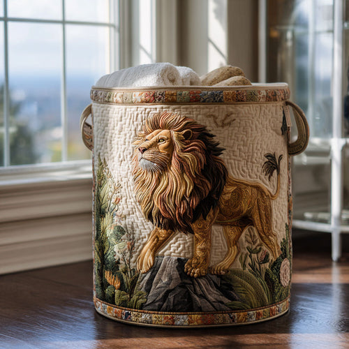 Golden Mane Dawn Quilted Laundry Basket NCU0PTT1743