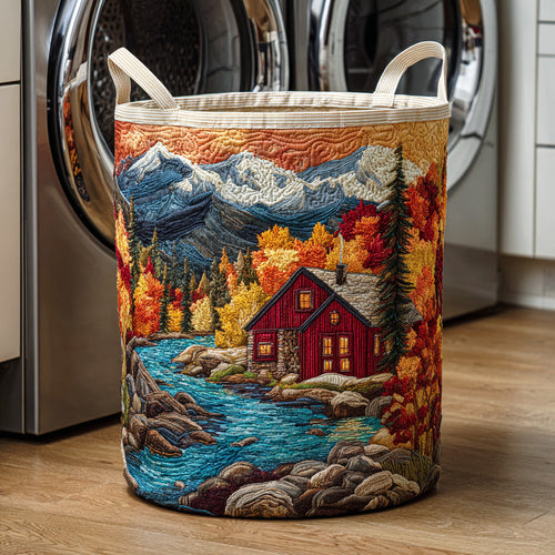 Golden Maple Cabin Quilted Laundry Basket NCU0NTD1109