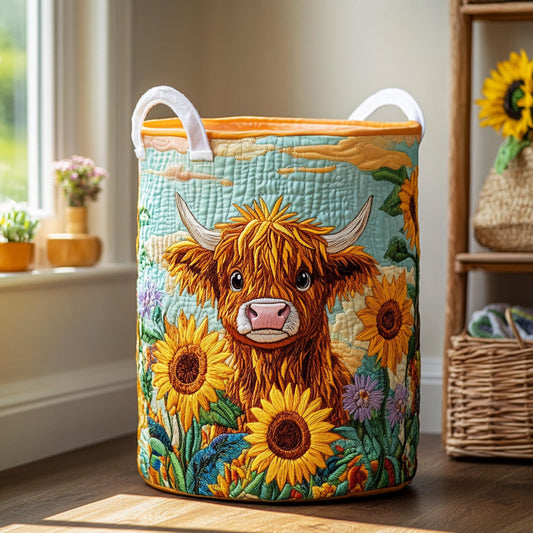 Golden Meadow Quilted Laundry Basket NCU0PVL493