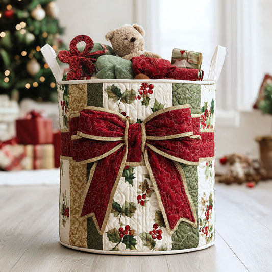 Golden Noel Quilted Laundry Basket NCU0PTT1299