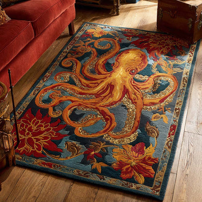 Golden Octopus Area Rug NCU0NT10045