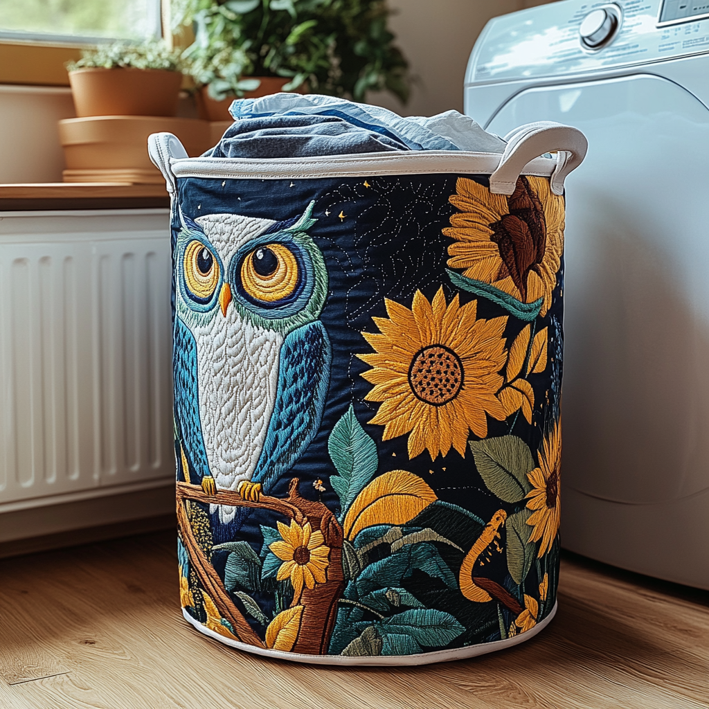 Golden Owl Quilted Laundry Basket NCU0DDK725