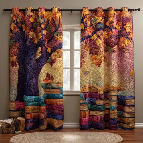 Golden Pages Forest Quilted Curtains NCU0NXD1126