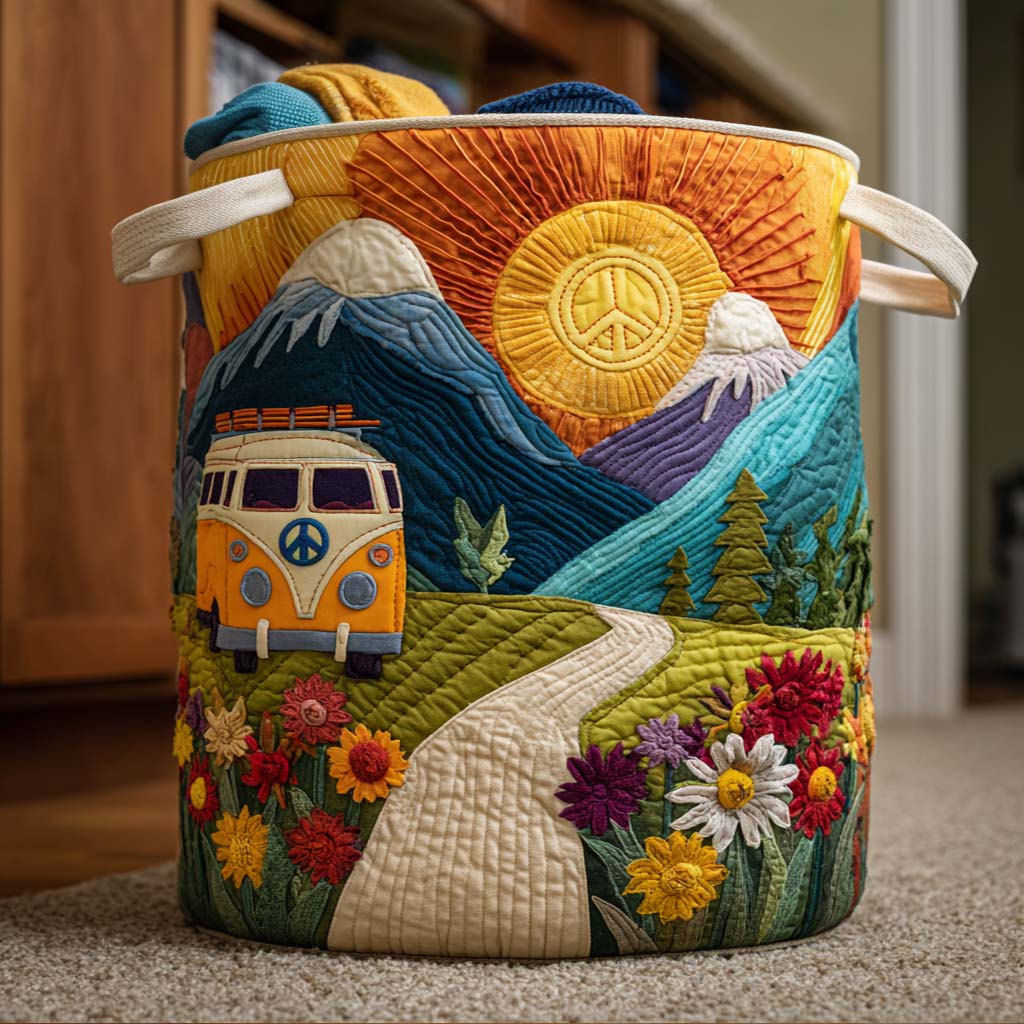 Golden Path Quilted Laundry Basket NCU0NNT1823