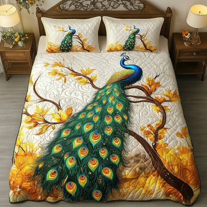 Golden Peacock Duvet Cover Set NCU0NNT375
