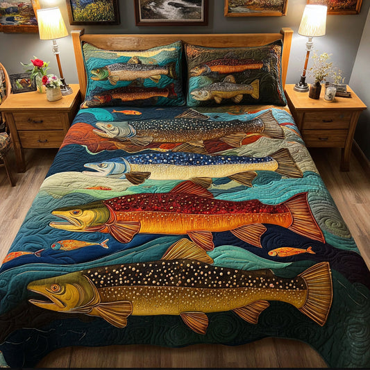 Golden Pike 3-Piece Quilted Bedding Set NCU0LDH691