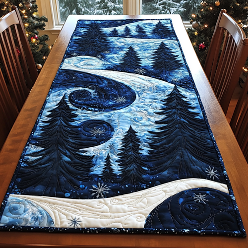 Golden Pine Quilted Table Runner NCU0DDK1546