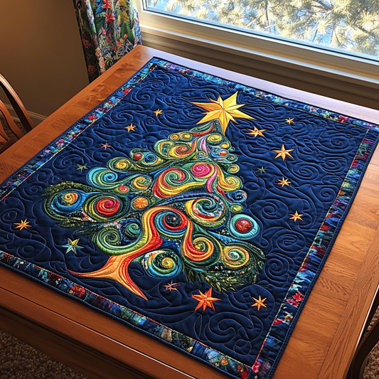 Golden Pine Quilted Table Topper NCU0DDK1146