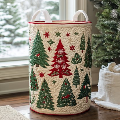 Golden Pines Quilted Laundry Basket NCU0DDK1032