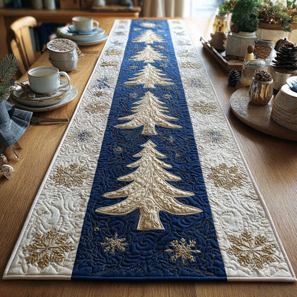 Golden Pines Quilted Table Runner NCU0NTV321