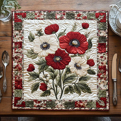 Golden Poppy Fields Quilted Table Topper NCU0NXD085