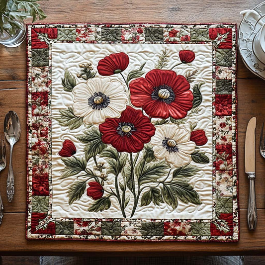 Golden Poppy Fields Quilted Table Topper NCU0NXD085