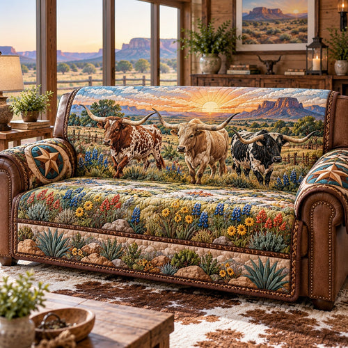 Golden Prairie Quilted Sofa Cover NCU0NTD2468