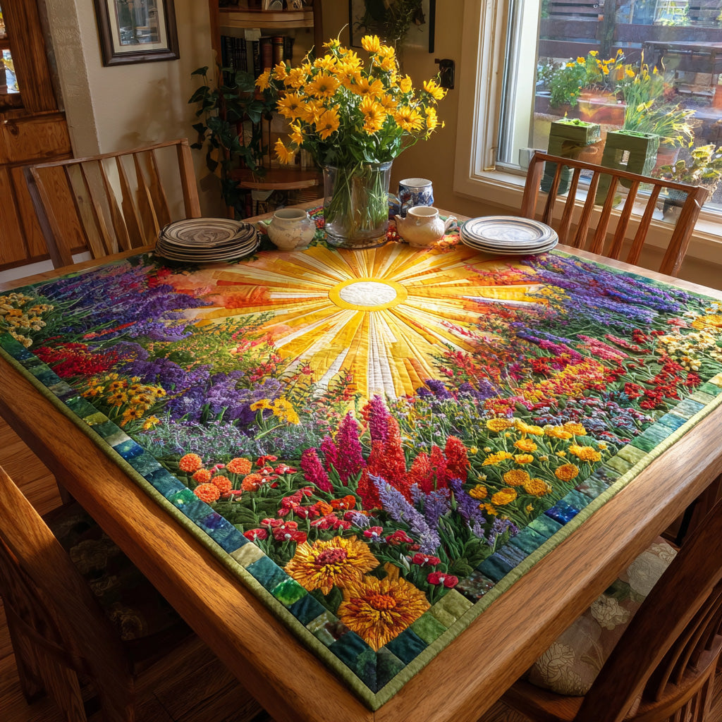 Golden Rays Quilted Table Topper NCU0PVL452
