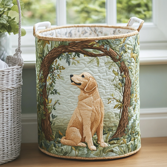 Golden Retriever Bliss Quilted Laundry Basket NCU0DDK841