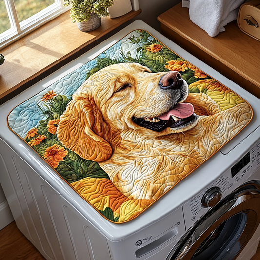 Golden Retriever Bloom Quilted Washer and Dryer Cover NCU0DDK837