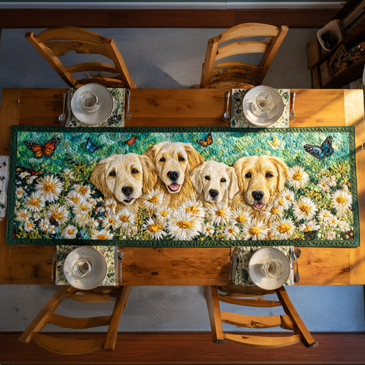 Golden Retriever Daisy Quilted Table Runner NCU0HNH690