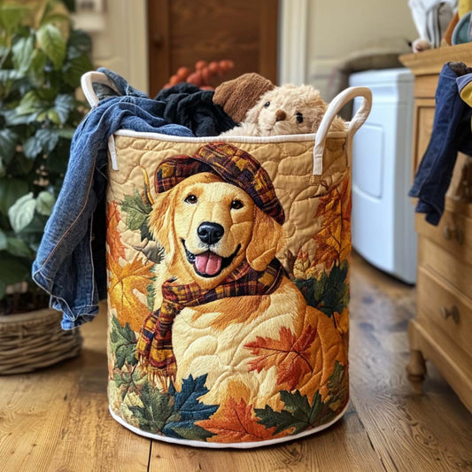Golden Retriever Joy Quilted Laundry Basket NCU0NNT1340