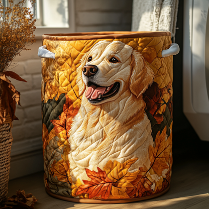Golden Retriever Meadow Quilted Laundry Basket NCU0DDK838
