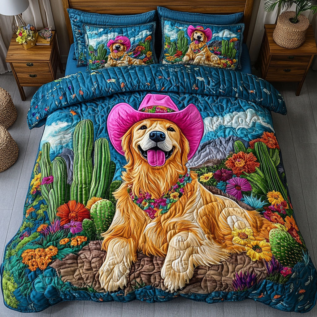 Golden Rodeo 3-Piece Quilted Bedding Set NCU0NNT736