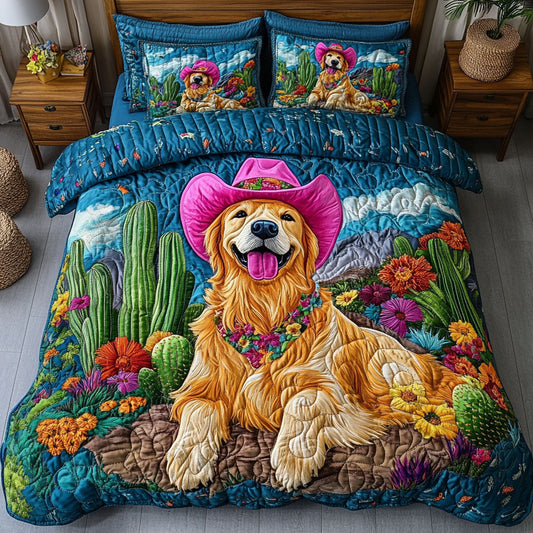 Golden Rodeo 3-Piece Quilted Bedding Set NCU0NNT736